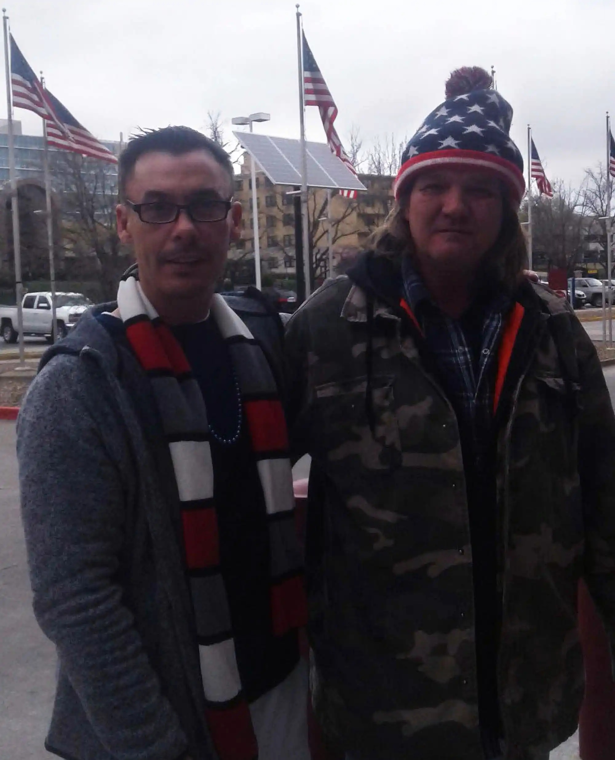 US Veteran and author David Haave attends memorial services for a fallen comrade, Columbia, MO, USA.